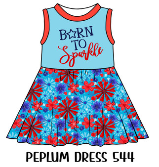 Peplum Dress Panel 544
