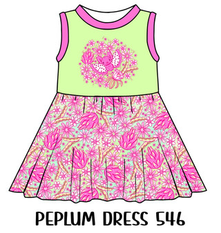 Peplum Dress Panel 546