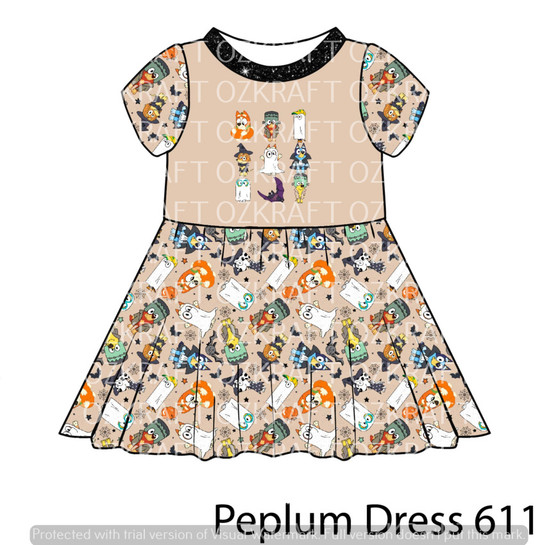 Peplum Dress Panel 611