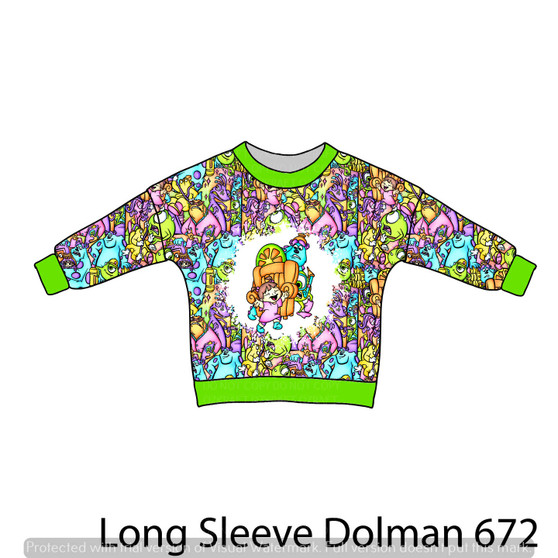 LONG SLEEVE Dolman panel 672