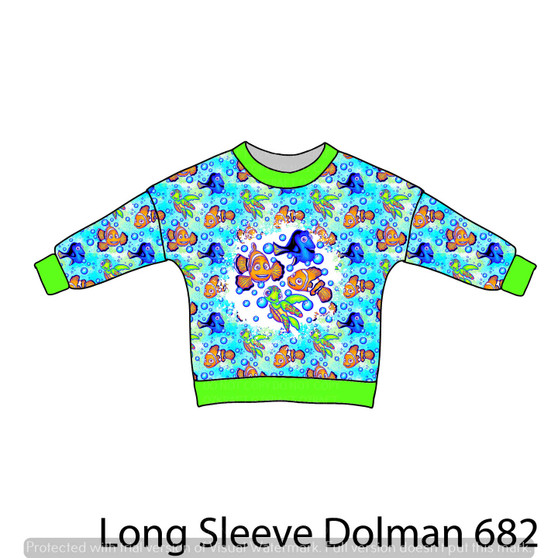 LONG SLEEVE Dolman panel 682