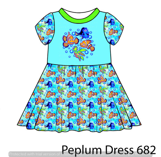 Peplum Dress Panel 682