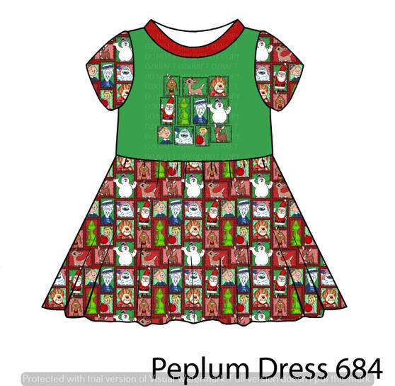 Peplum Dress Panel 684