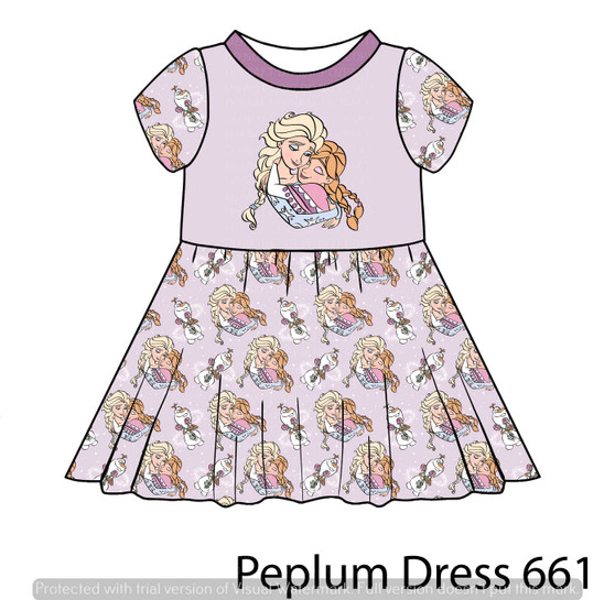 Peplum Dress Panel 661