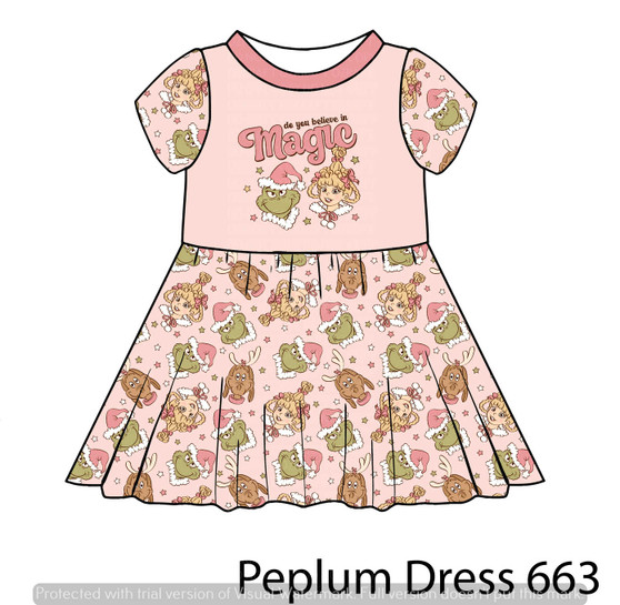 Peplum Dress Panel 663