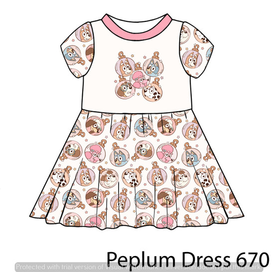 Peplum Dress Panel 670