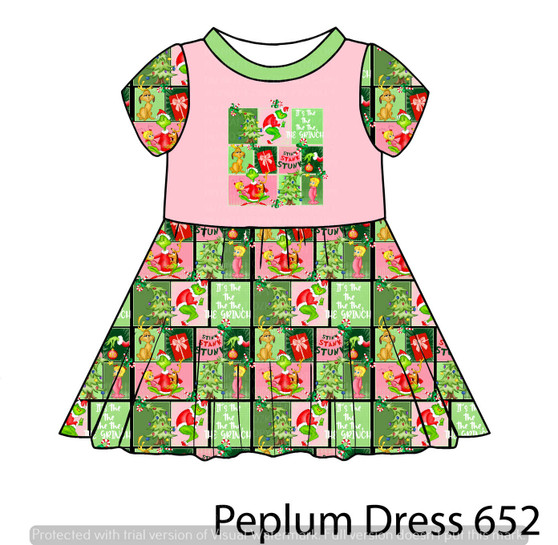 Peplum Dress Panel 652