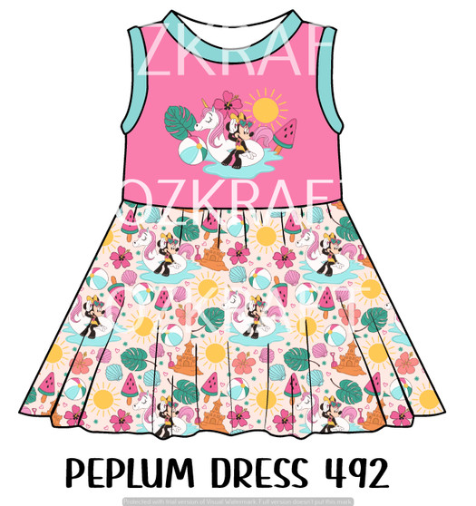 Peplum Dress Panel 492