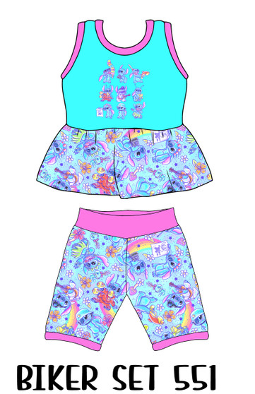 Biker/Peplum set 551