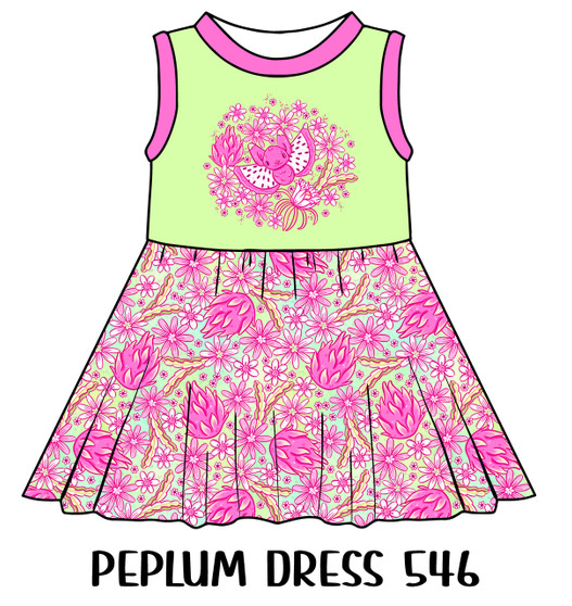 Peplum Dress Panel 546