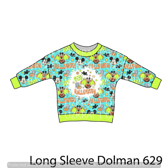 LONG SLEEVE Dolman panel 629