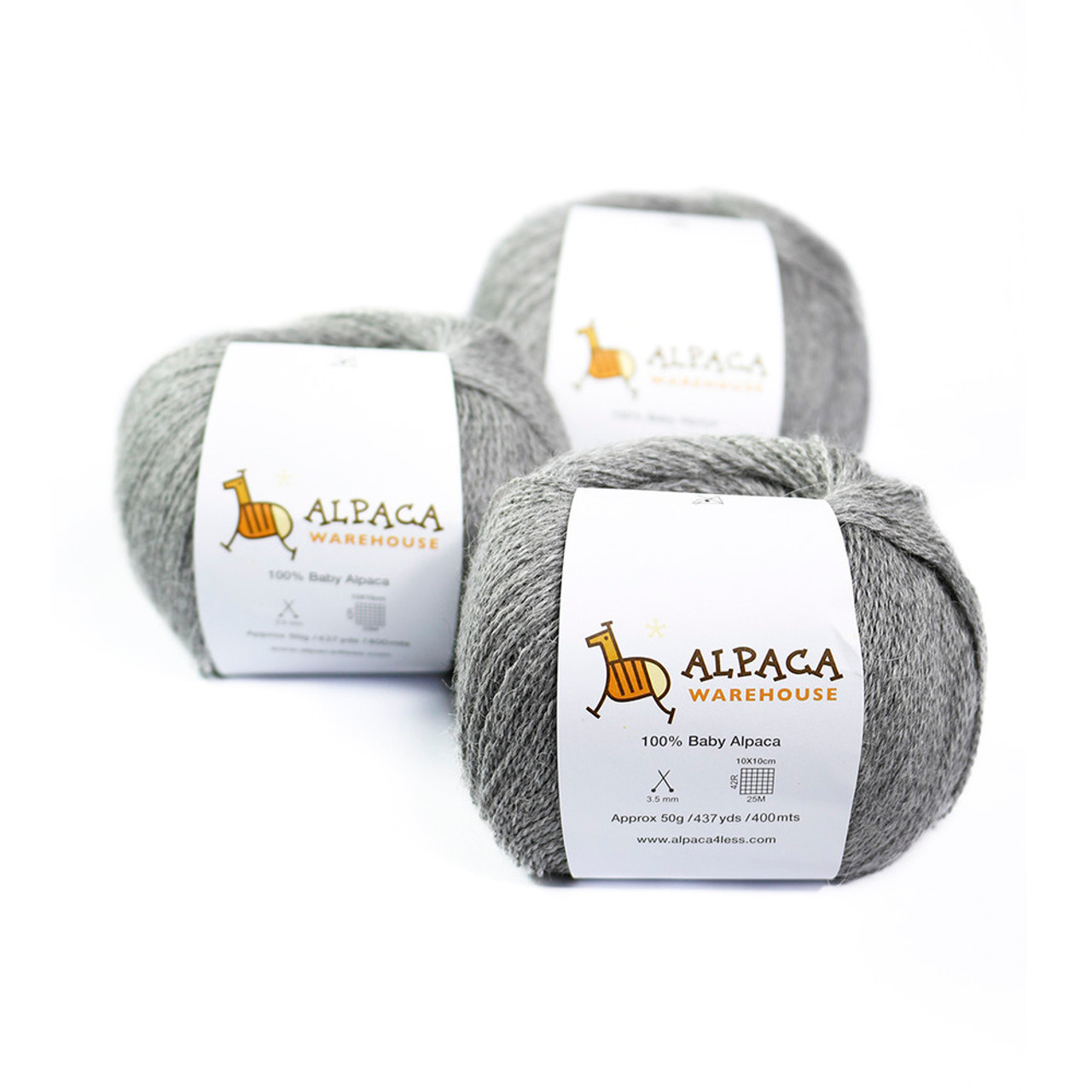 100% Baby Alpaca Yarn Wool Set Of 3 Skeins Chunky Bulky Weight
