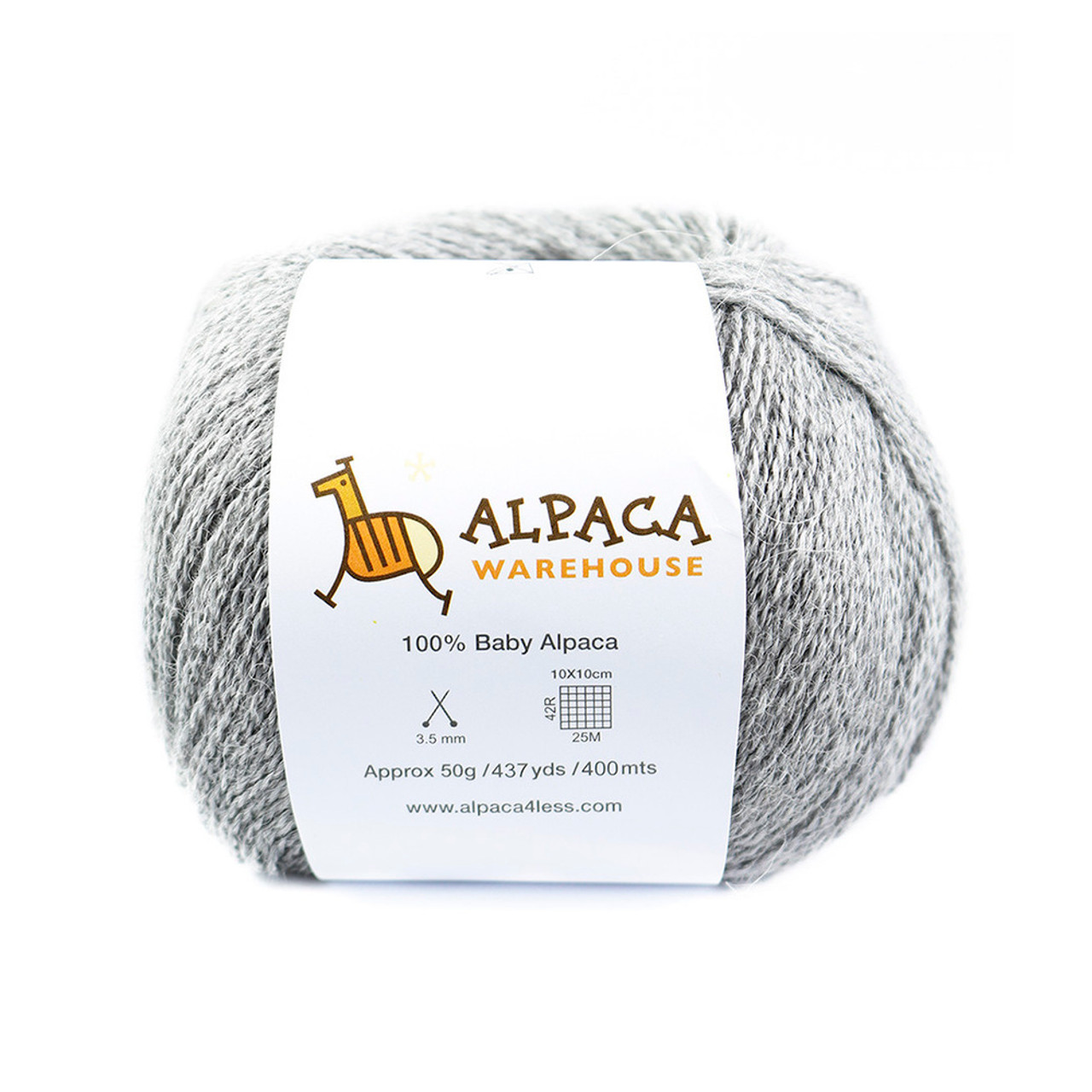 100% Baby Alpaca Yarn Luluy #1 Lace - 1312 Yards Total (3 Pack)