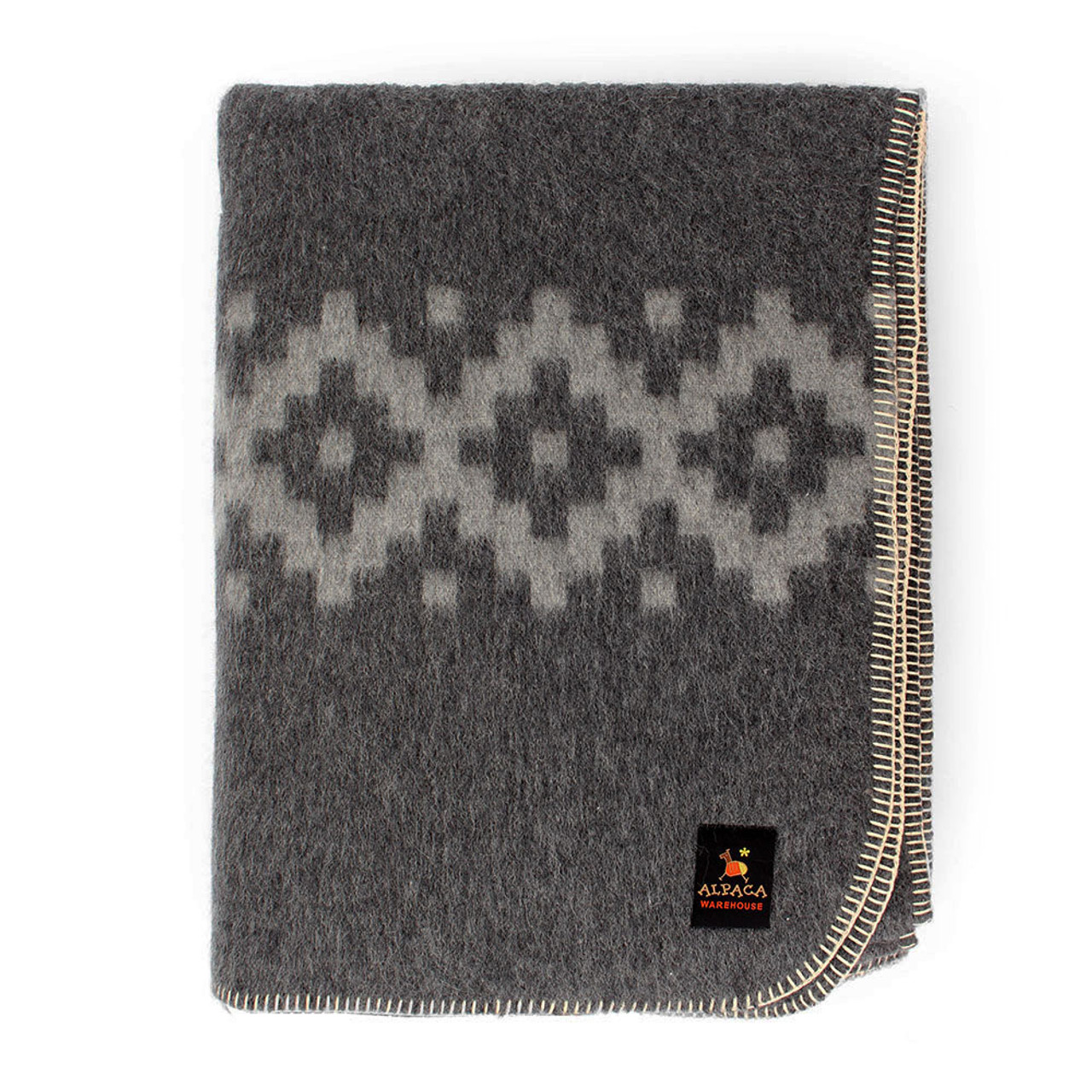 Alpaca Wool Thick Blanket King Size - Biface Design - Alpaca Warehouse