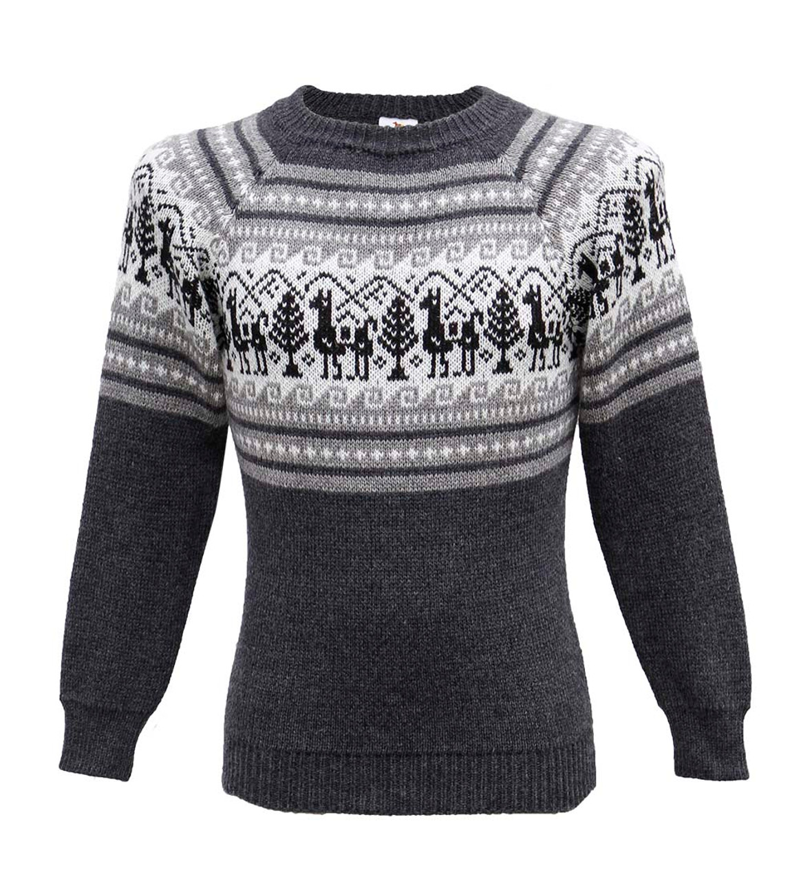 Alpaca Wool Sweater Men Alpaca Sweaters Alpaca Wool Sweater Mens Little Llamas Design