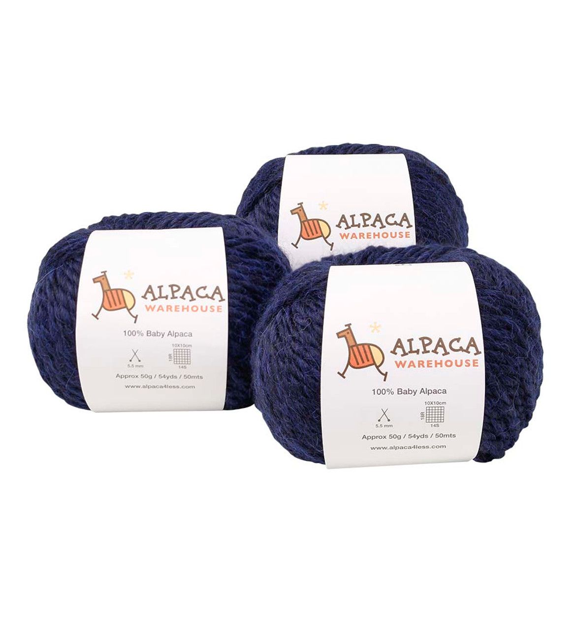 NEW-Alpaca Blend Yarn (Weight #5) BULKY - SET OF 3 Skeins 150 GRAMS TOTAL  by AndeanSun - Llacta