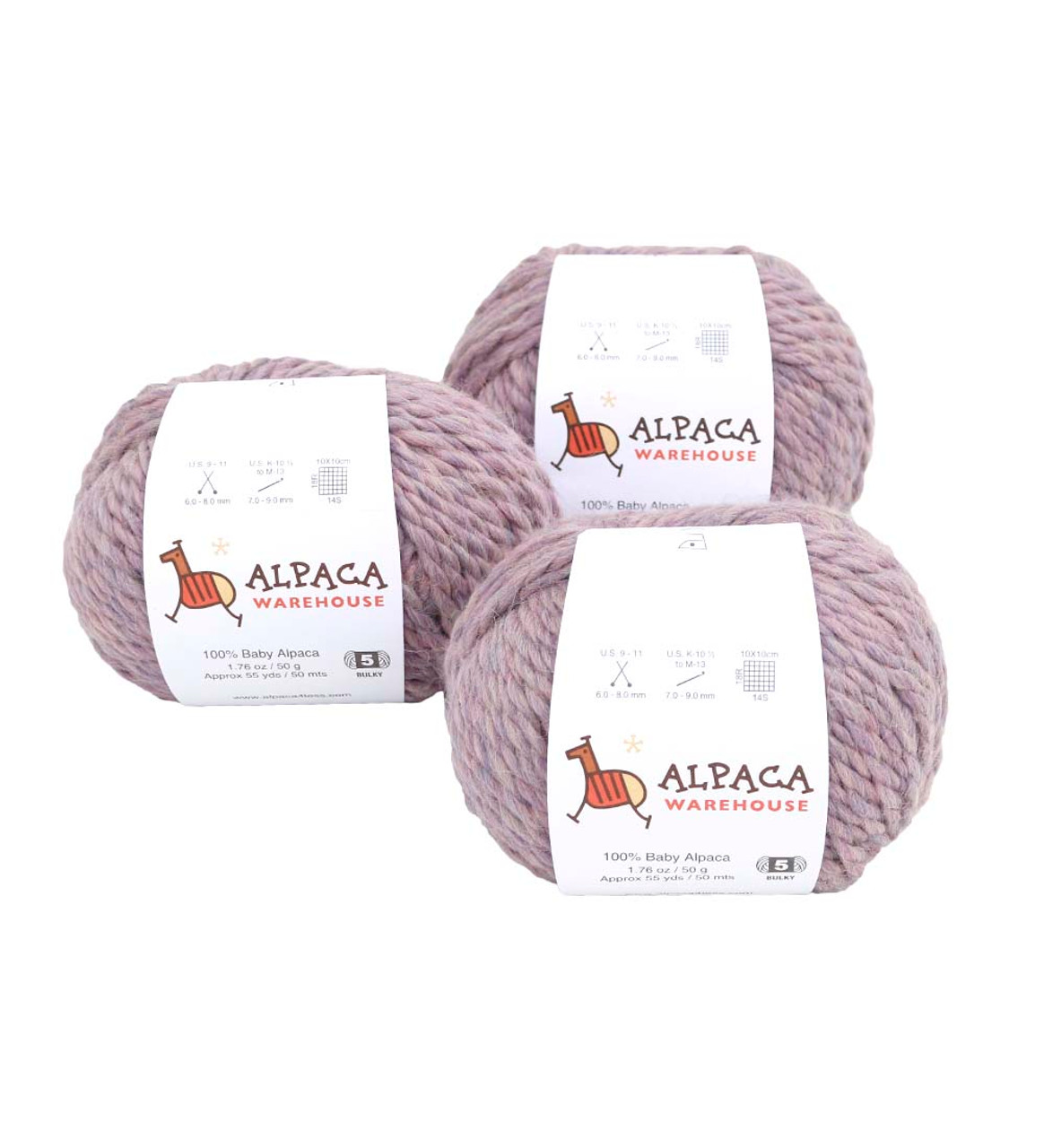 100% Baby Alpaca Yarn Luluy #3 DK - Light Worsted - 328 Yards Total (3  Pack) - AndeanSun Yarns