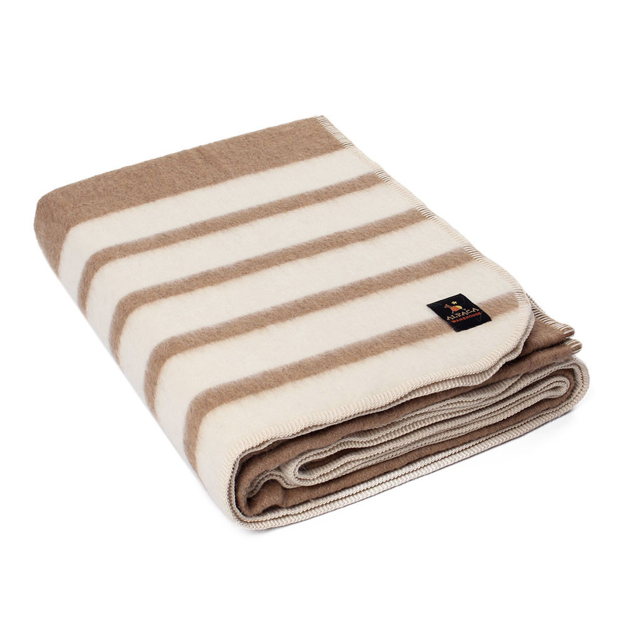 Andean Alpaca Wool Blanket (Queen Size) - Extra Thick -Stripes - The Simple  Man