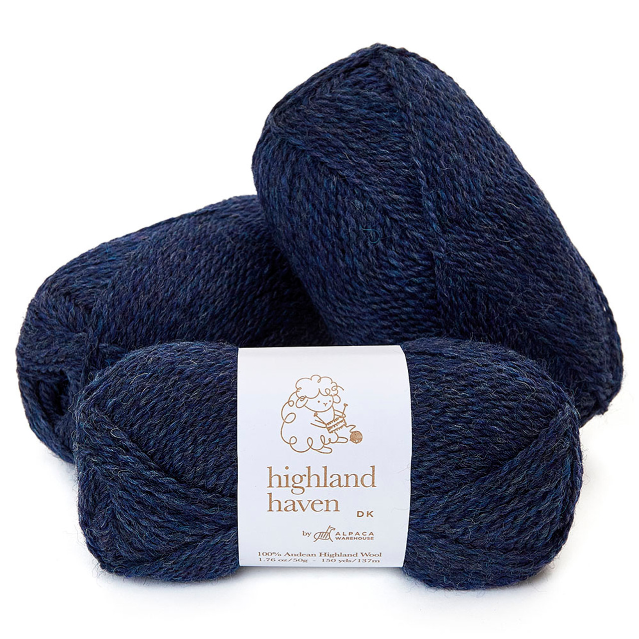 100% Alpaca Yarn Wool Set of 3 Skeins DK Worsted Weight - Heavenly Soft and  Perfect for Knitting and Crocheting (Steel Blue, DK/Worsted)