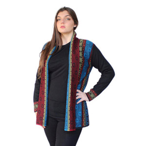 Women's 100% Baby Alpaca Wool Knitted Coat Sweater Yakar Cusco