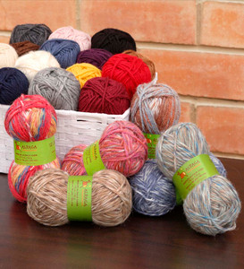 Blend Alpaca Yarn Wool Set Of 3 Skeins AS Worsted Weight