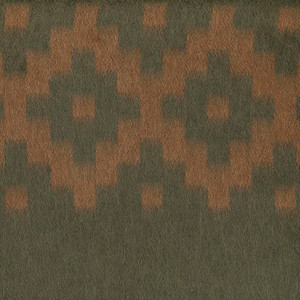 Alpaca Wool Thick Military Banderita Blanket Ethnic Design Travel Size Olive Green/Soft Camel