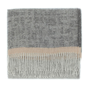 Eco Heather Gray Baby Alpaca Throw