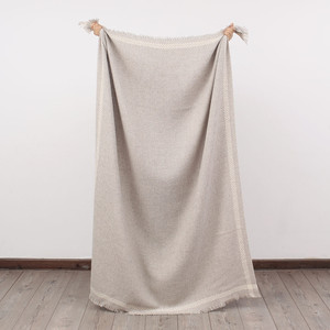 Framed Nickel Alpaca Throw Blanket