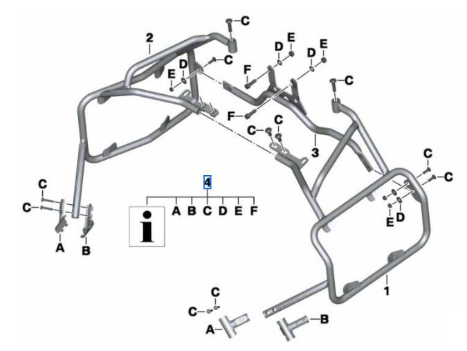 BMW F 800 GS/GSA Soporte maleta lateral