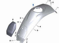 R 1250 GS Cubierta del depósito centro