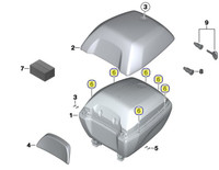Tornillos cubierta exterior tapa maleta trasera BMW 30 L
