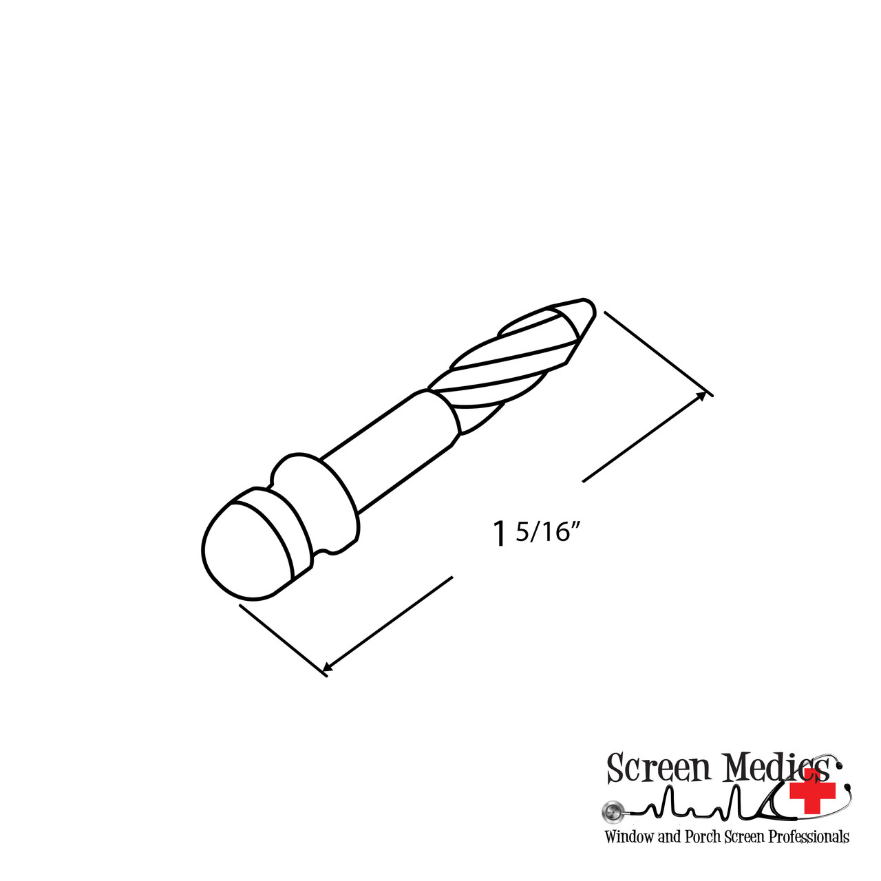 Window Screen Loop Latch and Ball Nail Set