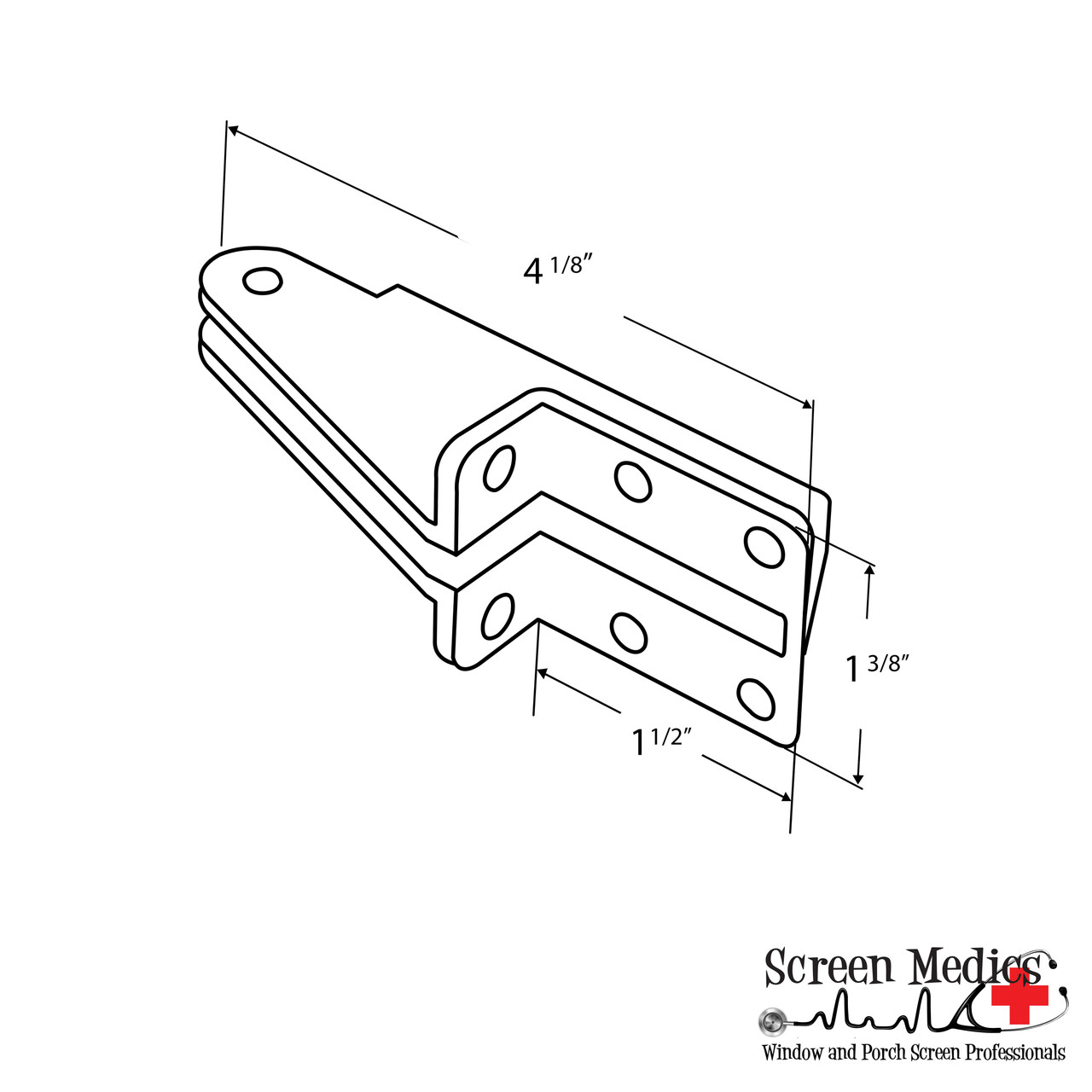 Vinyl Lanai Screen/Storm Closer Bracket