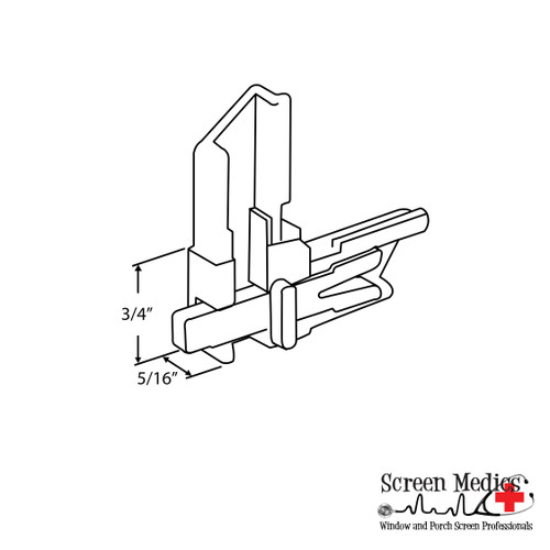 Screen Frame Corner with Slide Lock Screen Frame Corner with Slide Lock