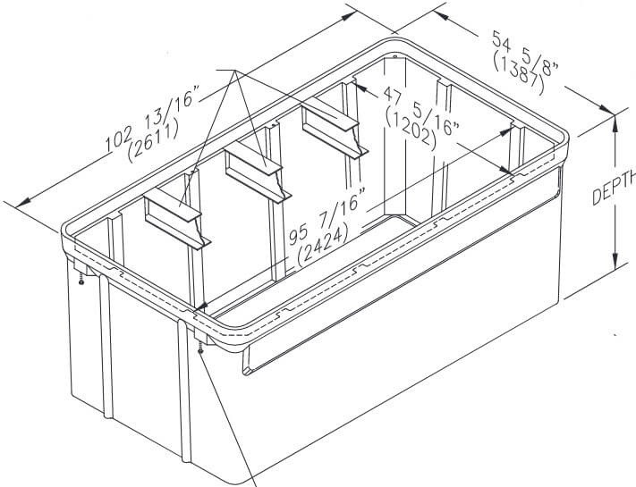 Quazite PG4896BA48 - 48 x 96 x 48 Pull Box - ANSI Tier 22