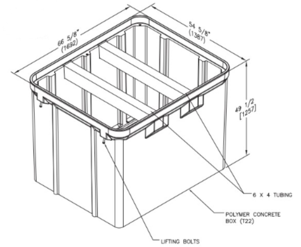 米ヒバ 【290】【296】セット PG4860BA48 - Quazite Box 48 X 60 X 48 - ANSI Tier 22