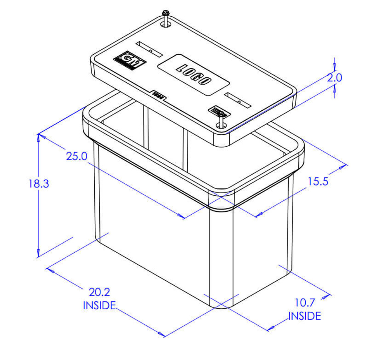 Glasmasters AP132418P - 13 x 24 x 18 Underground Enclosure with Cover