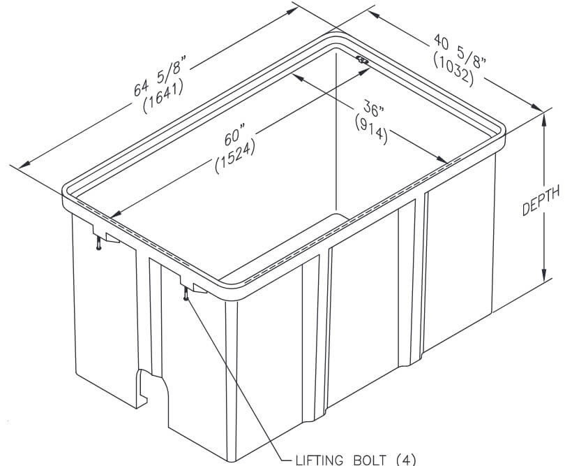 36" x 60" x 19" Quazite Pull Box PG3660BA19 | ANSI Tier 22
