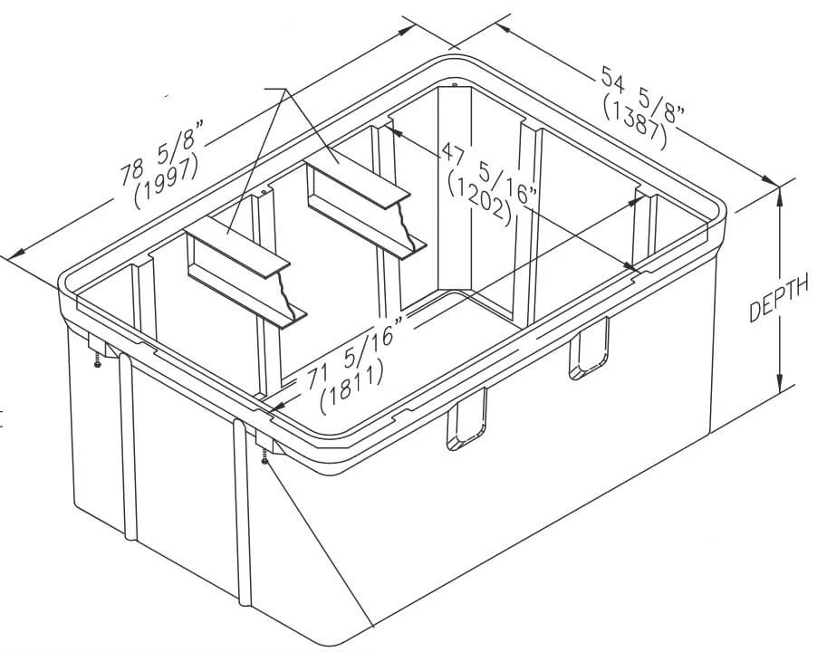 48" x 72" x 48" Quazite Pull Box PG4872BA48 | ANSI Tier 22