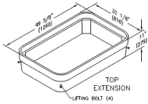 Quazite 30 x 48 x 11 Top Extension