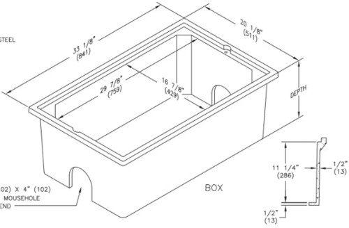 PC1730BA12, PC1730BB12, PC1730BG12 Quazite Box 17 x 30 X 12 - ANSI Tier 5
