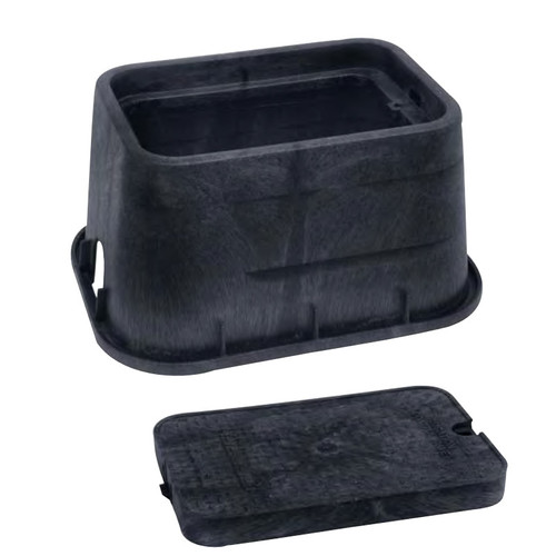 10" x 15" x 12" Black Heavy Duty Valve Box - Electric