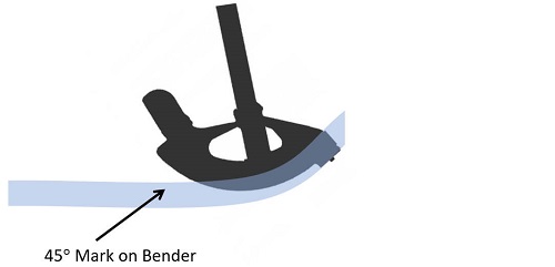 bender at 45 degree mark bender at 45 degree mark