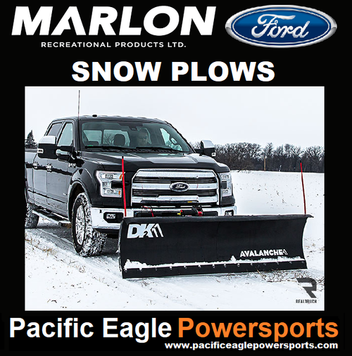 Ford 82"x19" Heavy-Duty Universal Mount T-Frame Snow Plow with Winch & Remote