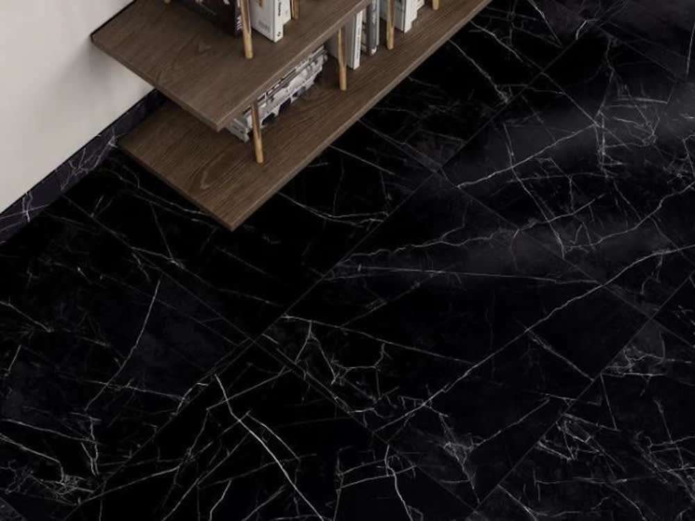 Nero Reale 33x33 Polished Porcelain Tile | Seconds & Surplus
