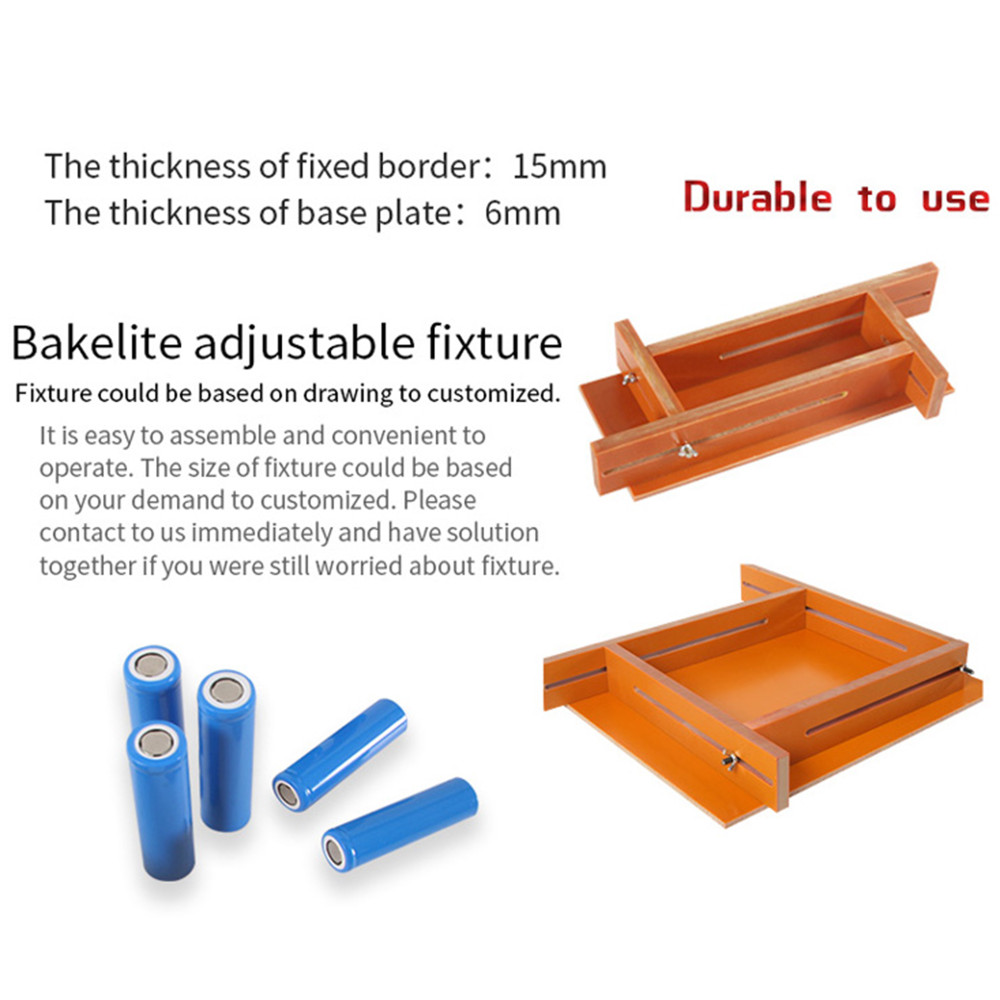 SUNKKO Adjustable Battery Fixture with Base Plate & Universal Wheel