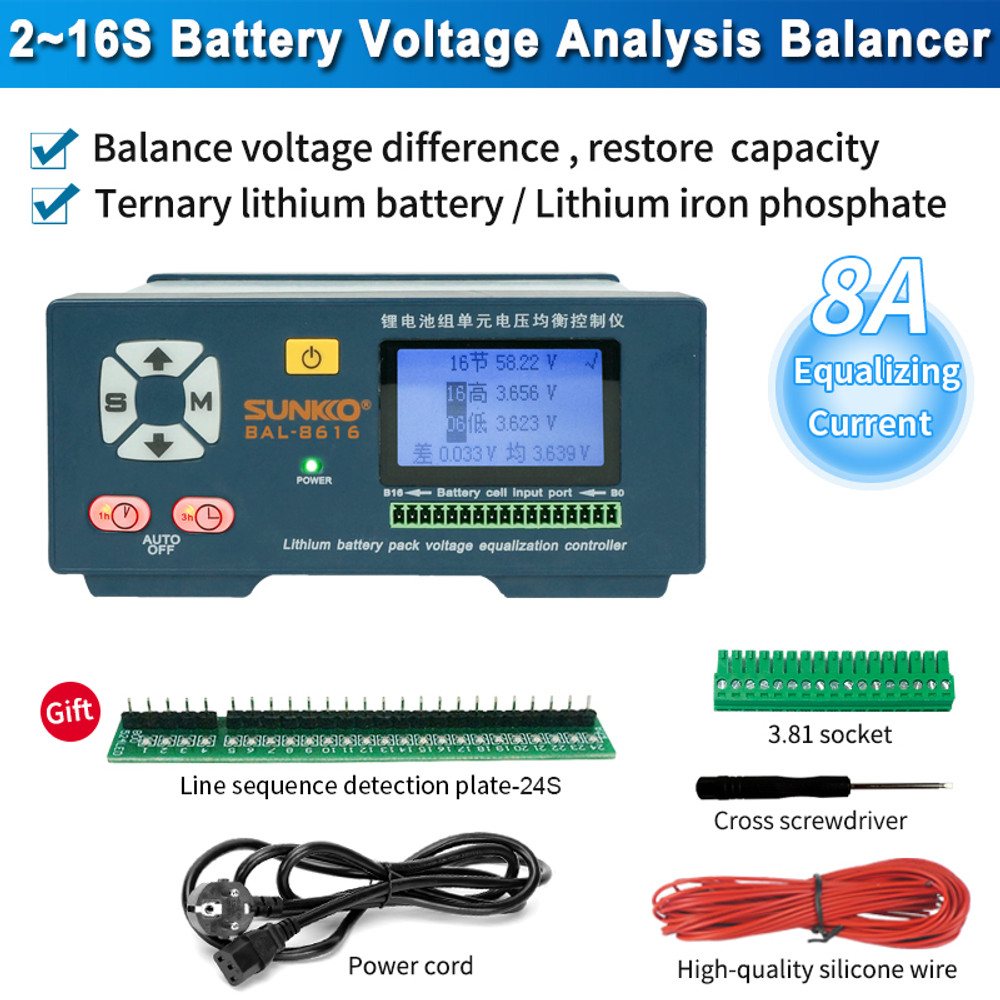SUNKKO BAL-8616  Battery Pack Active Equalizer 8A 16S