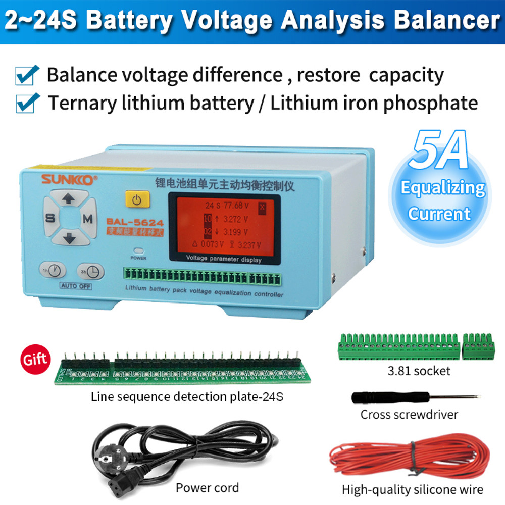 SUNKKO BAL-5624  Battery Pack Acitve Equalizer  5A 24S