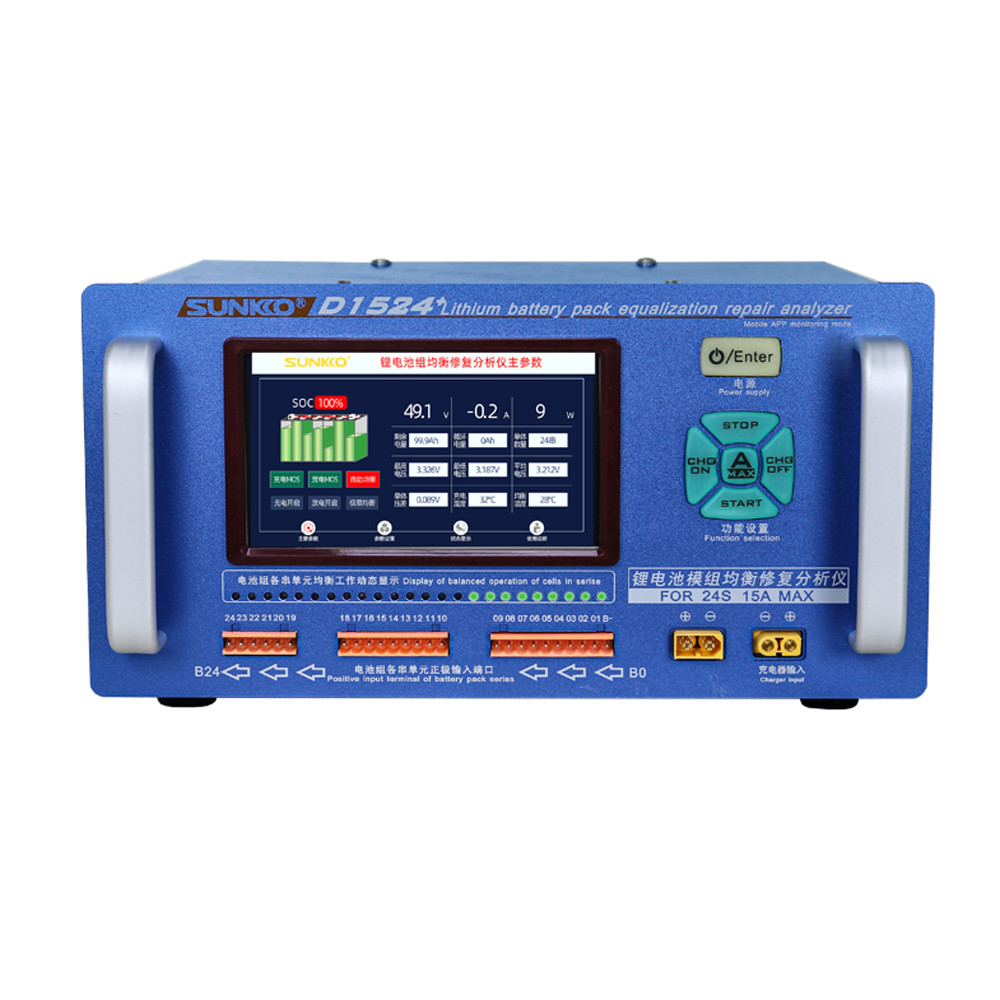 SUNKKO D1524+ 24S 10A/15A  Lithium Battery Intelligent Voltage Equalizer Voltage Difference Repair Balancer for Li-ion Lifepo4 Charge Discharge balancer