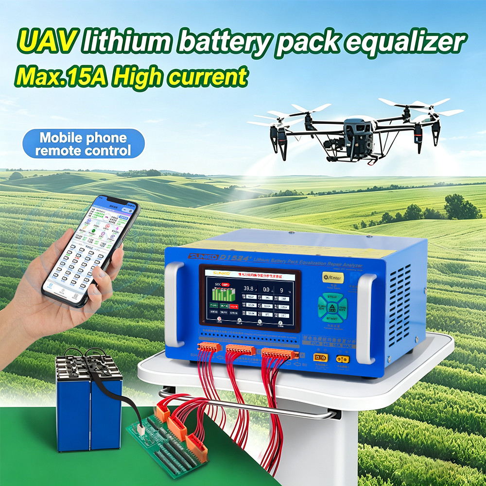 SUNKKO D1524+ 24S 10A/15A  Lithium Battery Intelligent Voltage Equalizer Voltage Difference Repair Balancer for Li-ion Lifepo4 Charge Discharge balancer